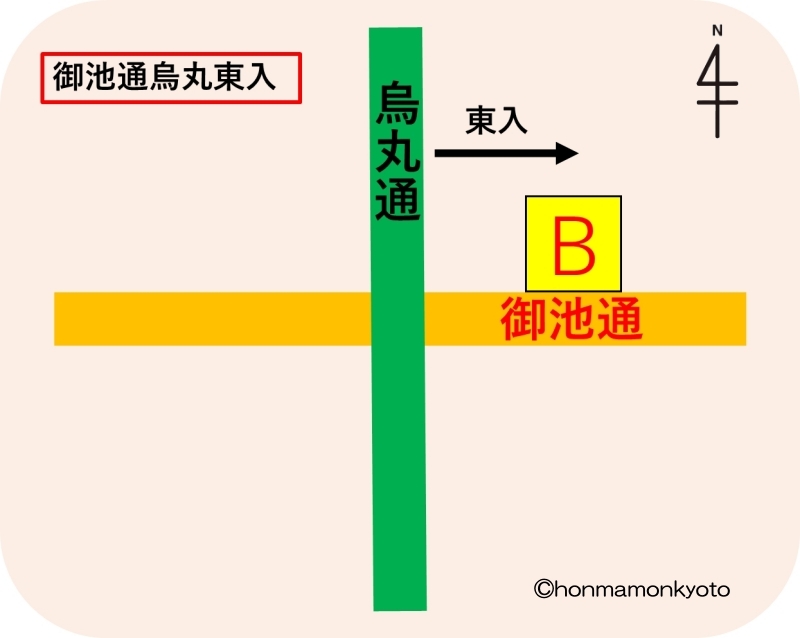 御池通烏丸東入