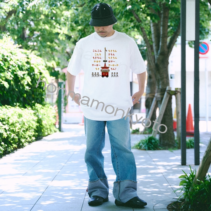 祇園囃子・こんこんちきちんTシャツ (スタンダードTシャツ・モデルおじさん) 